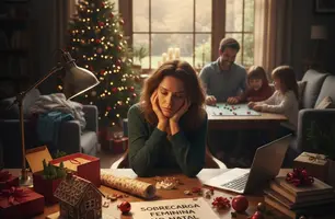 Sobrecarga feminina no Natal: a terceira jornada que atinge o auge em dezembro (Foto: Imagem feita por I.A)