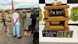 Suspeito de tráfico é preso com 12 tabletes de maconha na BR-316, em Picos (Foto: Divulgação/SSP-PI)