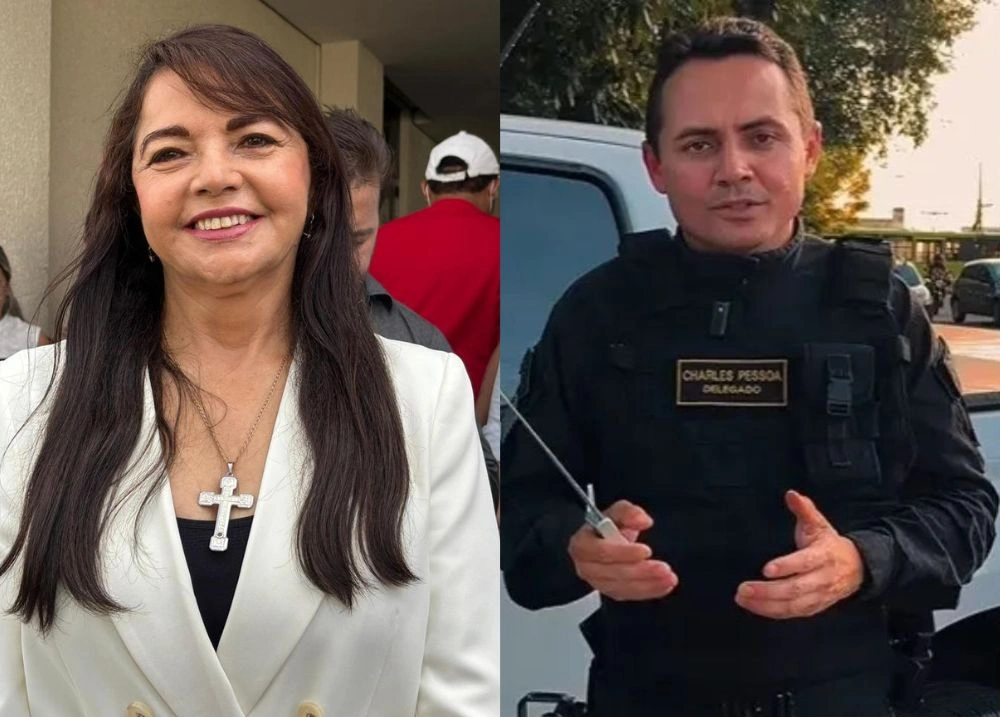 Teresa Britto e delegado Charles Pessoa