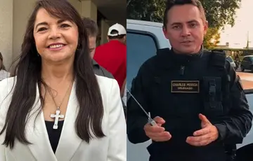 Teresa Britto e delegado Charles Pessoa