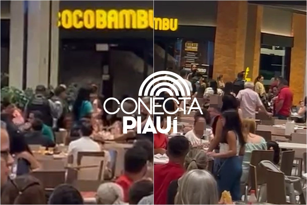 Thanis Killian é retirado de praça de alimentação no Teresina Shopping pela PM