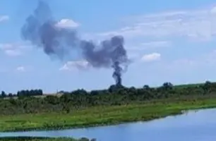 Avião de pequeno porte cai e deixa duas vítimas fatais em Quadra, SP (Foto: Reprodução)