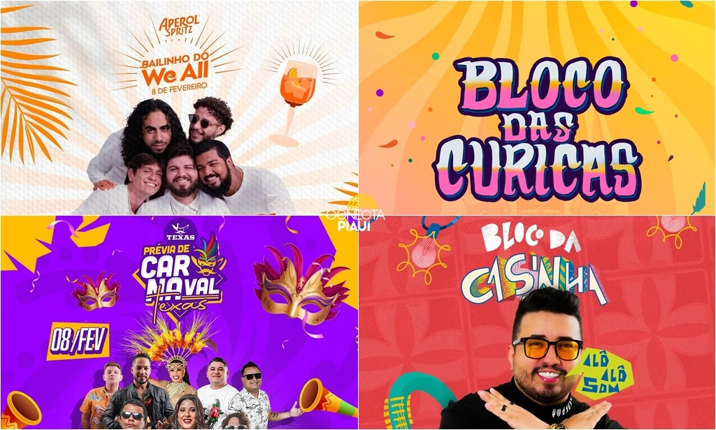 Carnaval 2025: Confira a programação dos bloquinhos e prévias em Teresina