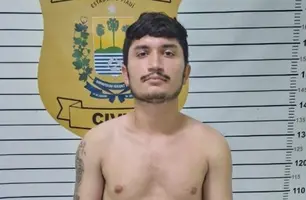 'Cebolinha' suspeito de homicídio no Maranhão é preso em espetaria de Parnaíba (Foto: Divulgação/Polícia Civil)