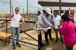 Dr. Hélio celebra avanço nas obras de reforma e revitalização da Lagoa do Portinho (Foto: Reprodução)