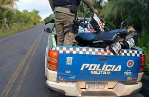 Duas motos são apreendidas durante ação da PM contra o 'grau' em Lagoa do Piauí (Foto: Polícia MIlitar)