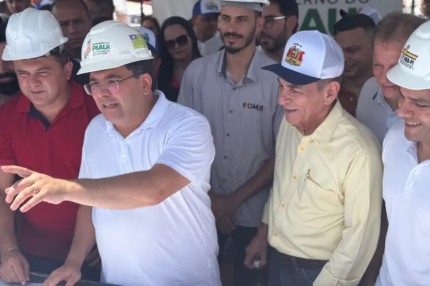 Governador assina ordens de serviço e inaugura obras em Caridade do Piauí Governador assina ordens de serviço e inaugura obras em Caridade do Piauí
