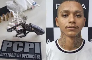 Homem é preso com drogas e arma na zona Leste (Foto: PC-PI)