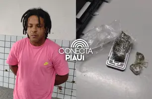 Homem é preso suspeito de tráfico de drogas em operação na zona Leste de Teresina (Foto: Reprodução)
