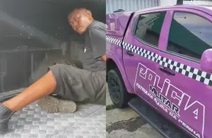 Homem invade residência de ex-companheira, quebra objetos e é preso em Teresina (Foto: Conecta Piauí / Repórter 12)