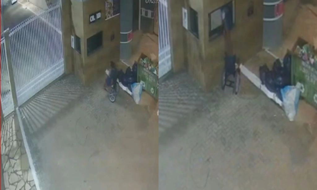 Homem levanta da cadeira de rodas para roubar uma guarita no DF