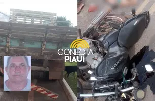 Idoso, de 71 anos, morre após colisão contra traseira de caminhão em Barras (Foto: Reprodução)