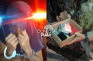 Idoso é preso grande quantidade de drogas e dinheiro na zona Norte de Teresina (Foto: Repórter 12/Conecta Piauí)