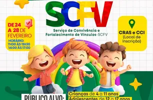 Inscrições abertas para SCFV em São Francisco do Piauí (Foto: Reprodução - Redes Sociais)