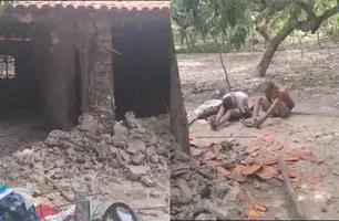 Irmãos são presos suspeitos de incendiar a casa do padrasto em José de Freitas (Foto: Conecta Piauí)