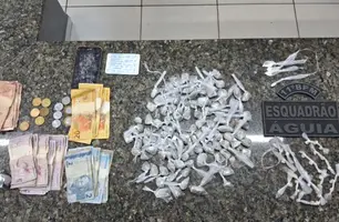 Jovem de 19 anos é preso por suspeita de tráfico de drogas em Timon (Foto: Polícia Militar do Maranhão)