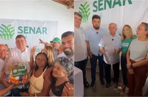 Júlio César entrega 1.200 cestas básicas para famílias de Guadalupe (Foto: Reprodução)