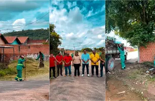 Lagoa do Piauí realiza mutirão de limpeza para revitalizar a cidade (Foto: Reprodução)