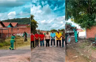 Lagoa do Piauí realiza mutirão de limpeza para revitalizar a cidade (Foto: Reprodução)