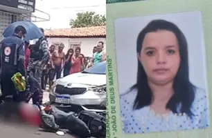 Mulher morre em colisão entre carro e moto na zona Sul de Teresina (Foto: Reprodução)