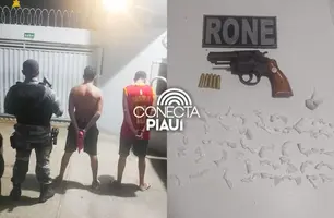 PM apreende arma e drogas e prende dois suspeitos em Teresina (Foto: Reprodução)