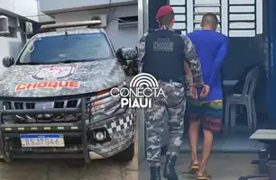 Polícia prende 'Douglinha' durante abordagem na zona Norte de Teresina (Foto: Repórter 12/Conecta Piauí)