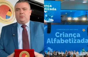 Prefeito de Bom Jesus recebe selo de ouro pela alfabetização infantil (Foto: Reprodução)