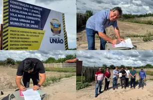Prefeito de União assina ordem de serviço para construção de creche na Vila Nova Conquista (Foto: Reprodução)