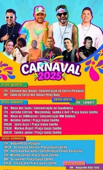 Programação de carnaval de Simplício Mendes