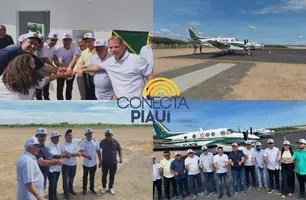 Rafael Fonteles inaugura Aeródromo na cidade de Jaicós (Foto: Conecta Piauí)