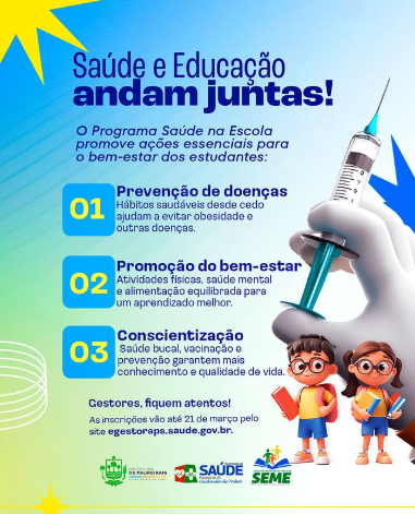 "Saúde e Educação" no município de Palmerais