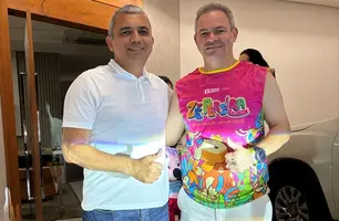 Subsecretário de Segurança Pública, coronel Schnneyder e prefeito Rafael (Foto: Reprodução)