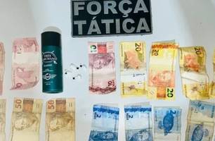 Suspeito de traficar cocaína e loló dentro de bar é preso em município no Piauí (Foto: Reprodução)