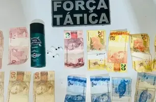 Suspeito de traficar cocaína e loló dentro de bar é preso em município no Piauí (Foto: Reprodução)