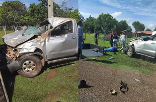 Três pessoas ficam feridas após caminhonete capotar em Esperantina (Foto: Reprodução)