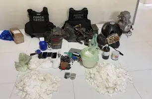 Trio é preso por furto, tráfico de drogas e receptação em Valença do Piauí (Foto: Divulgação/PMPI)