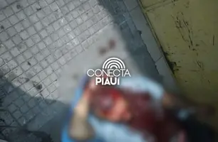 Vigilante é agredido com pedra por usuário de drogas no Centro de Teresina (Foto: Reprodução)