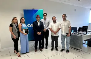 Abdoral Melo busca recursos junto à Caixa para o XX Festival Cultural dos Cocais (Foto: Reprodução)