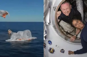 Astronautas 'presos' no espaço voltam à Terra após 9 meses (Foto: Reprodução/Nasa)