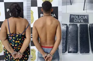 'Casal do Tráfico' é preso com drogas e balanças de precisão em Canto do Buriti (Foto: Reprodução)