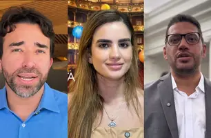 Dep. Marden Menezes do PP, Bárbara do Firmino e Thales Coelho (Foto: Reprodução)