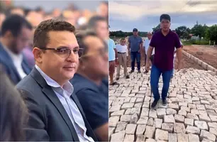 Deputado Hélio Rodrigues investe no calçamento de São Miguel da Baixa Grande (Foto: Reprodução)
