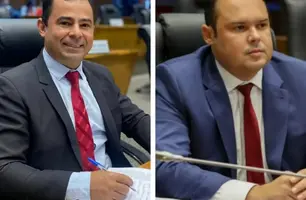 Eric Costa (esquerda) e  o deputado que havia assumido Dalton Arruda, pediu para voltar ao cargo após disputa entre o suplentes (Foto: Reprodução)