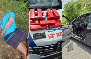 ‘Fernando Negão’ é preso com 10kg de maconha na zona Norte de Teresina (Foto: Divulgação/PMPI)