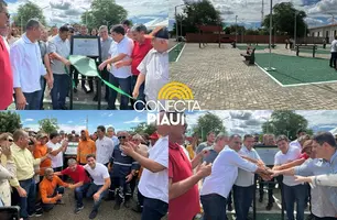 Governador entrega obras de pavimentação e da praça da Igreja de Fartura do Piauí (Foto: Conecta Piauí)