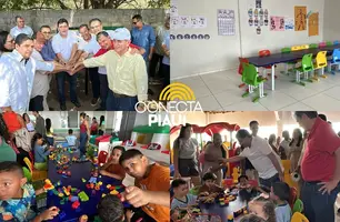 Governador inaugura pavimentação e entrega kit creche em Várzea Branca (Foto: James Rodrigues/Conecta Piauí)