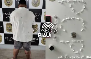 Homem é preso com grande quantidade de drogas em Nossa Senhora de Nazaré (Foto: Reprodução)