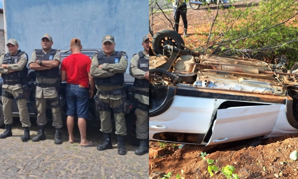 Homem é preso por furtar rodas de carro capotado em Jacobina do Piauí