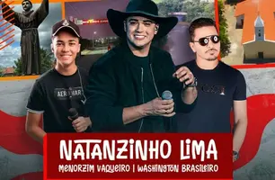 Hugo Napoleão recebe Natanzinho Lima em festa de aniversário da cidade (Foto: Reprodução)