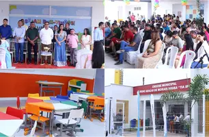 Inauguração da Creche 'Tia Irene' marca avanço na educação de Demerval Lobão (Foto: Secom / Demerval Lobão)